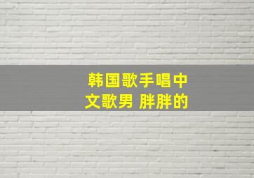 韩国歌手唱中文歌男 胖胖的